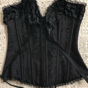 Black corset size L with side zipper